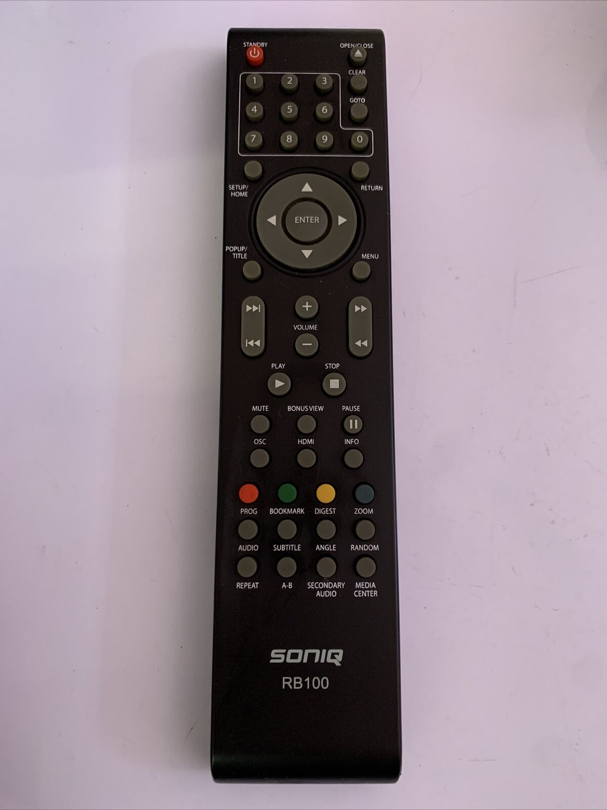 Genuine Soniq RB100 Remote Control For Bluray DVD Player