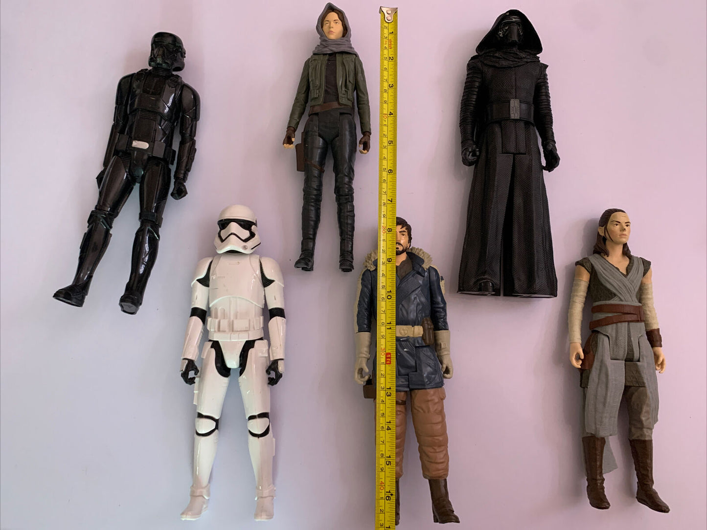 5x Star Wars Figures Death Trooper Jyn Erso Storm Trooper Cassian Andor Rey Kylo