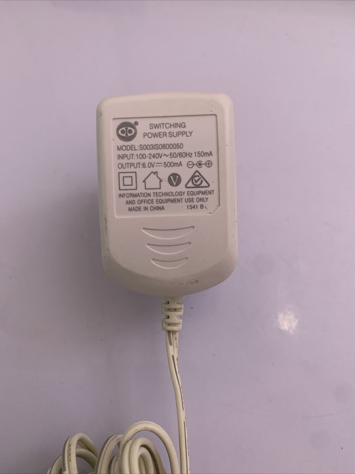 Switching Power Supply S003IS0600050 6V 500mA AC Adapter