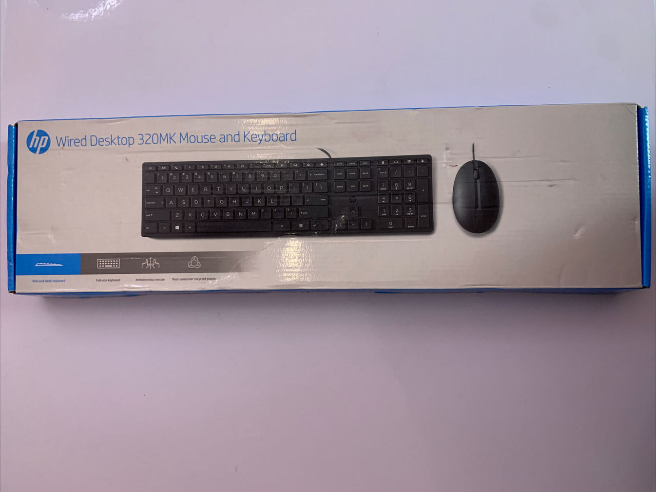 HP Wired Desktop 320MK Mouse And Keyboard Wired USB NEW – Retro Unit