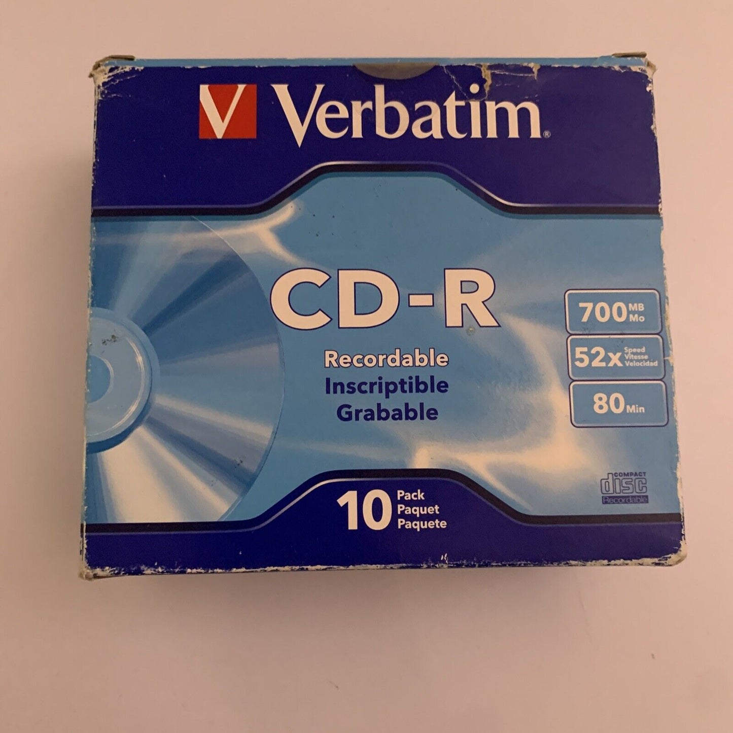 Verbatim CD-R 700MB/80min/52X - 10 Pack Slim Cases NEW