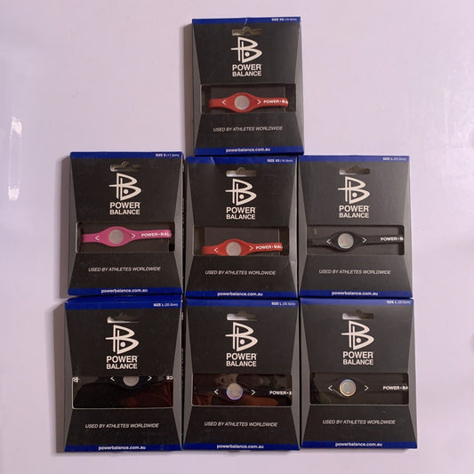 7x Power Balance Bracelets XS S L NEW