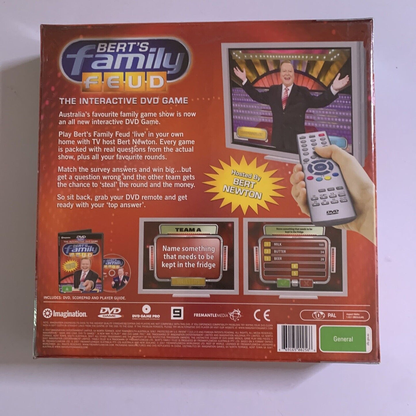 Bert's Family Feud - Interactive DVD Game (DVD, 2006)  Bert Newton *New Sealed*