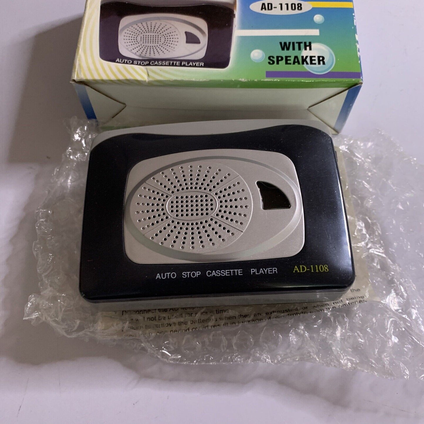 Mini Auto Stop Cassette Player With Speaker AD-1108