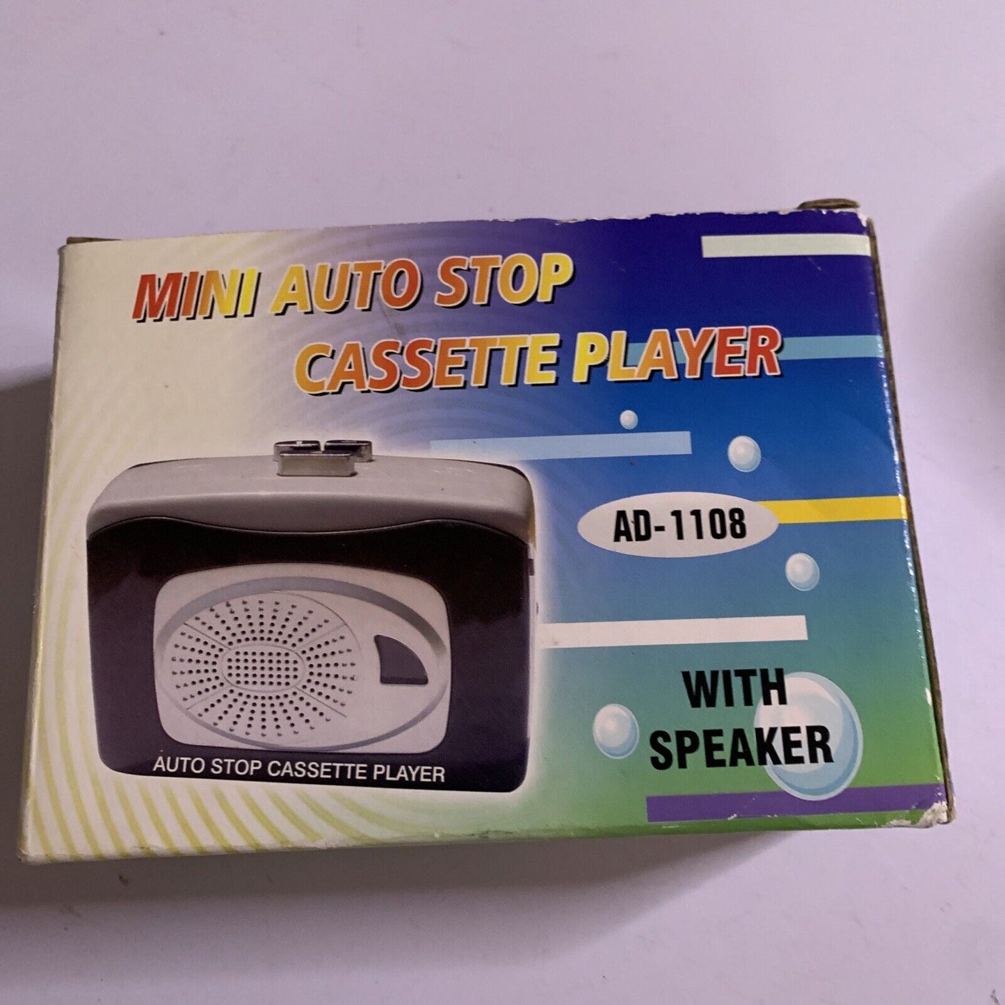 Mini Auto Stop Cassette Player With Speaker AD-1108