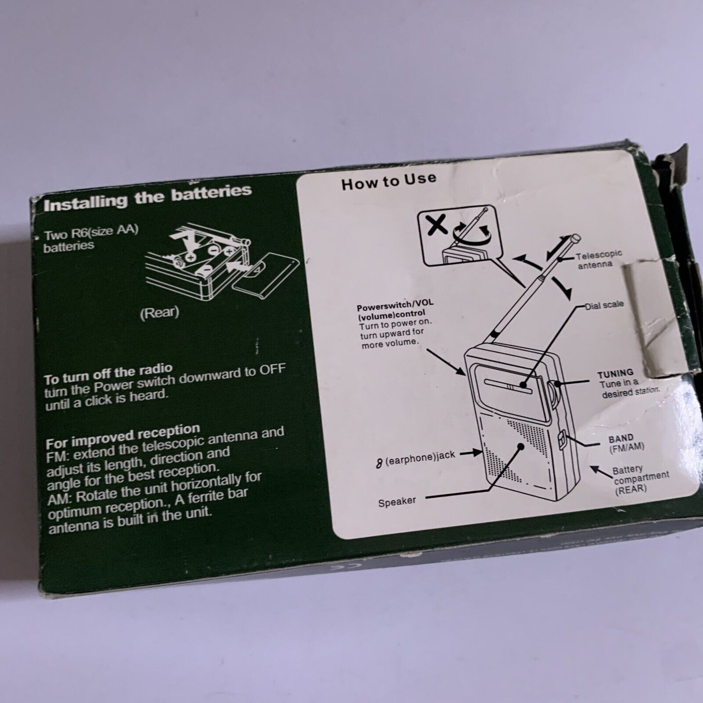Portable Radio with Speaker FM / AM 2 Band ICF-S10