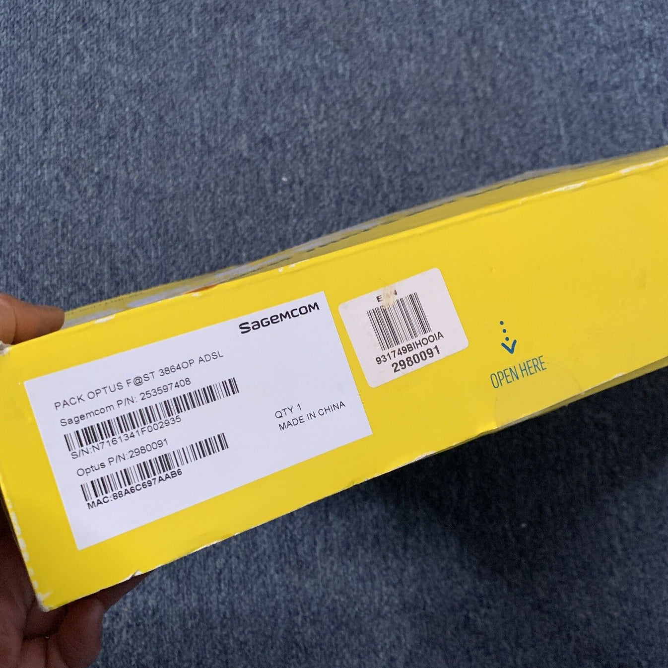 Optus Fast 3864OP Wireless WiFi Modem NBN Ready Retro Unit