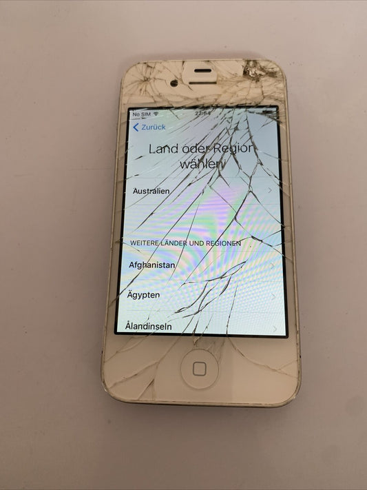 Apple iPhone 4s - 8GB - White A1387 EMC2430 *For Parts Or Not Working