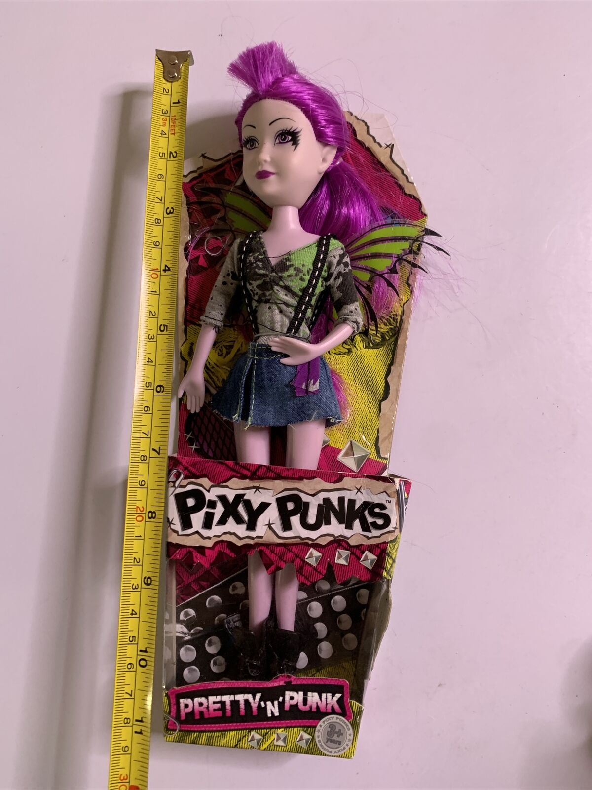 Pixy Punks Doll Pretty'N'Punk - Pink Mo Hawk Hair NEW