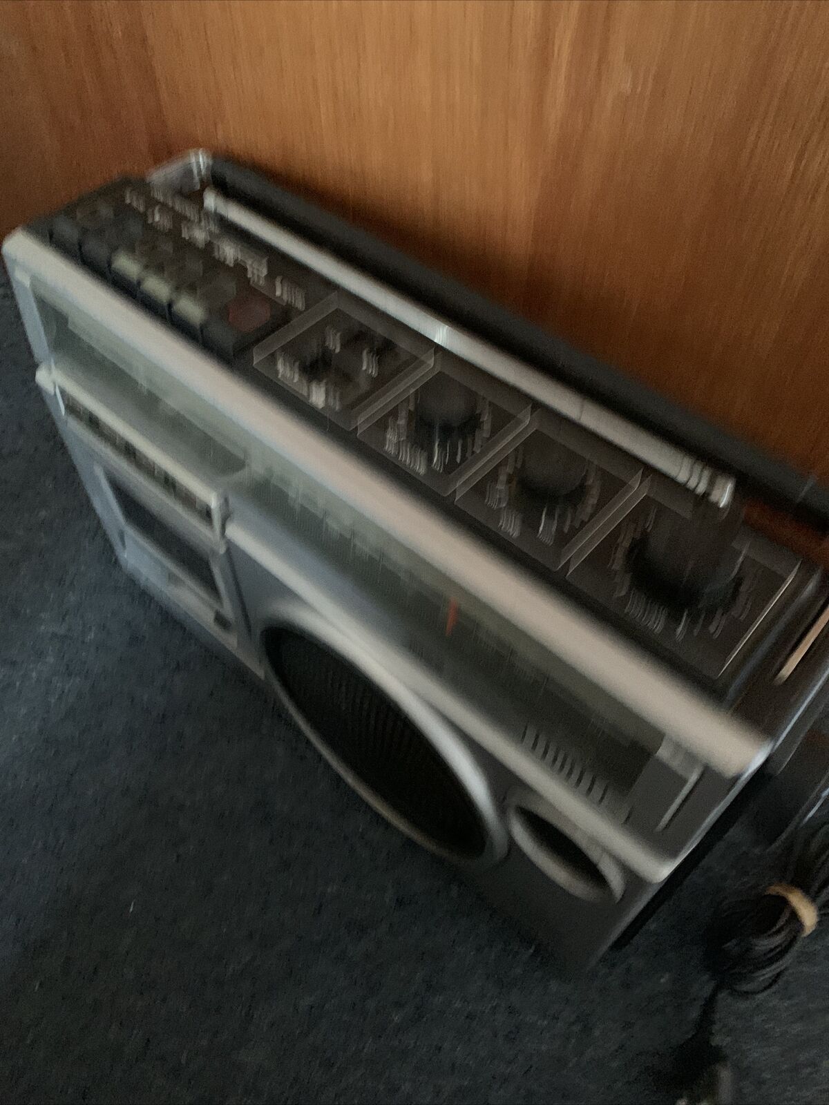 Sanyo M-Z90F Boombox Cassette Player Recorder *For Parts Or Not Working