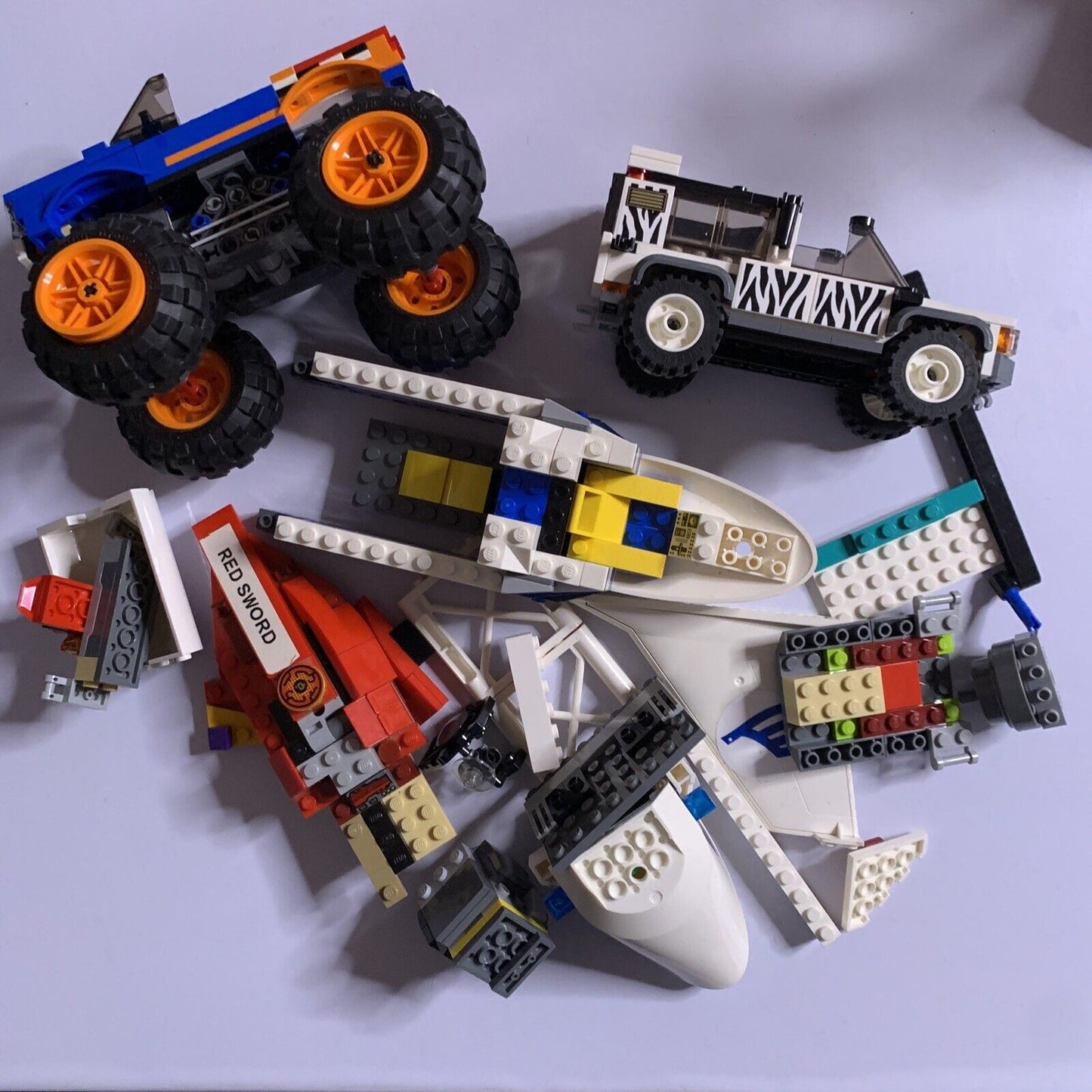 Bulk Lot Lego Jeep Safari Monster Truck Airplane 635g
