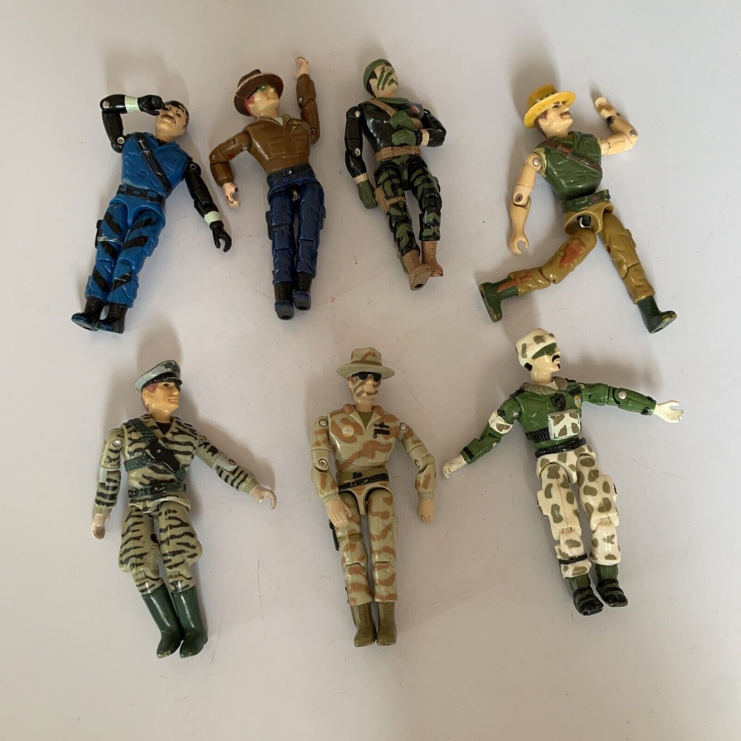 7x The Corps Lanard 1986 Military Action Figures 10cm