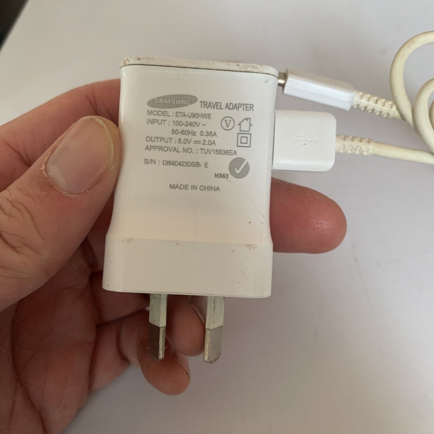 Samsung Travel Adapter ETA-U90HWE with USB-C Cable Genuine