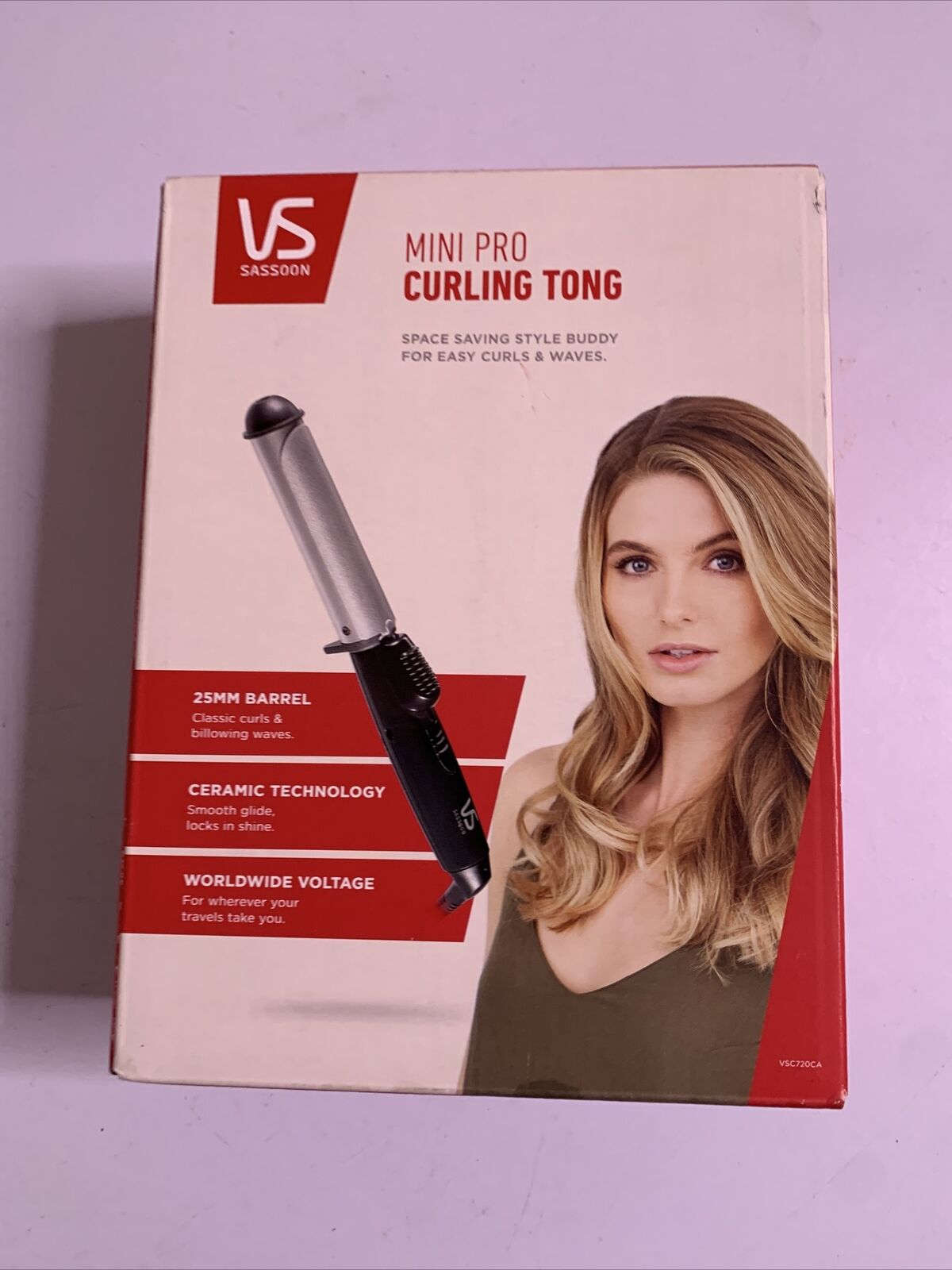 Vidal Sassoon VS Curling Tong Mini Pro Travel Worldwide  NEW