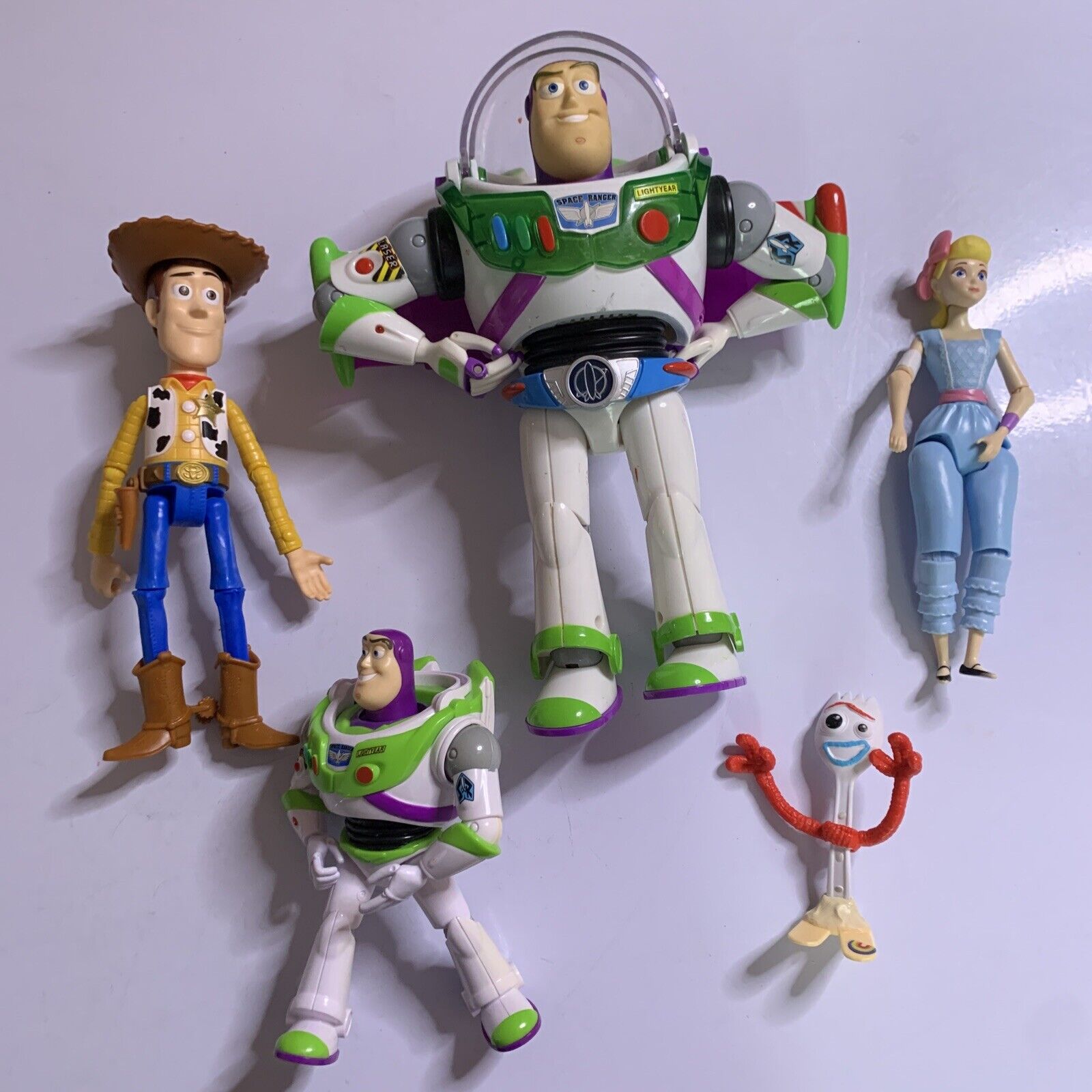 5x Toy Story Disney Pixar BAction figure Buzz Lightyear, Woody, Bo Pee ...