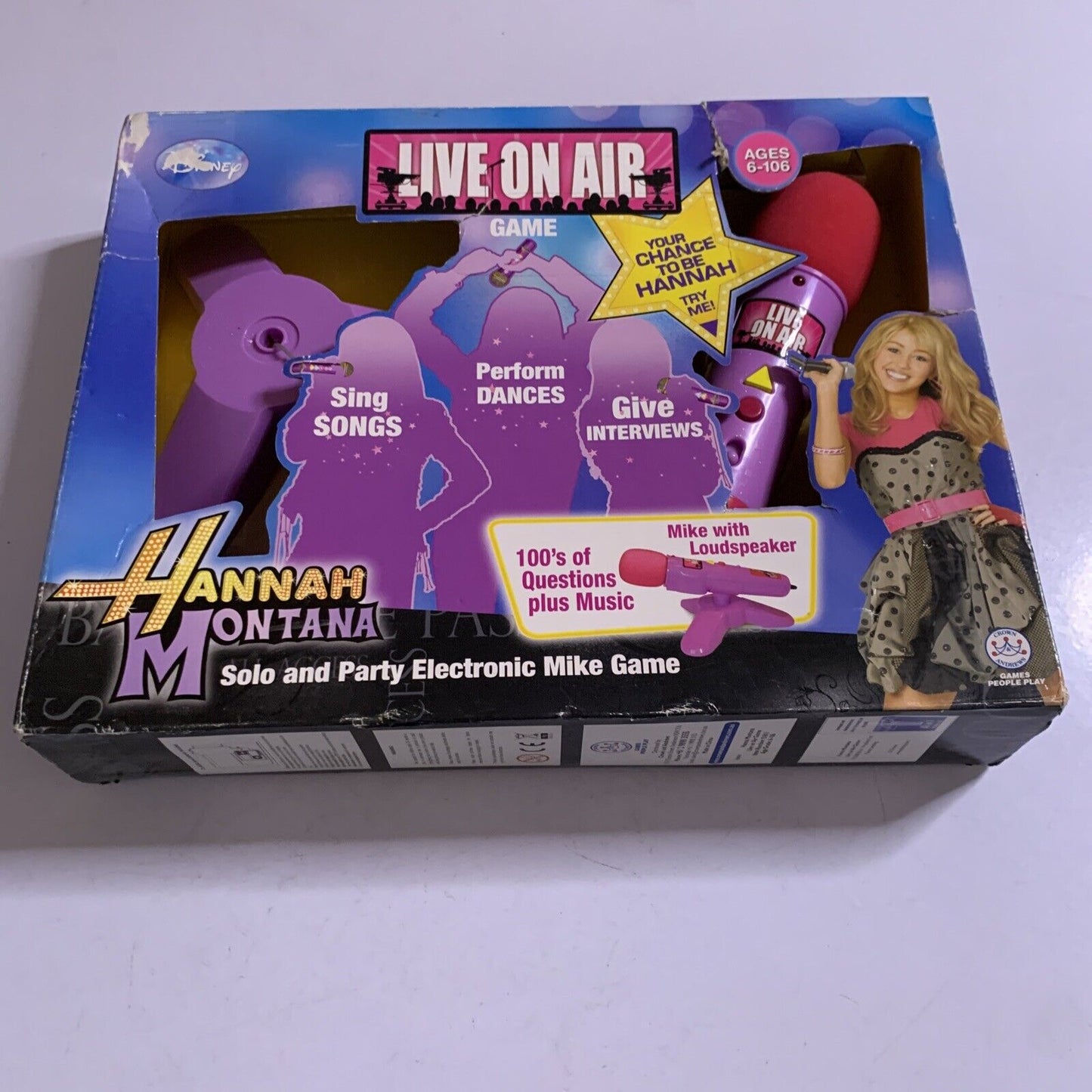 Disney Hannah Montana Microphone Loudspeaker Solo & Party Mike Game Live On Air