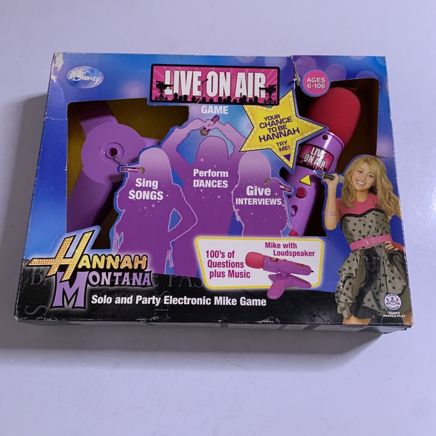 Disney Hannah Montana Microphone Loudspeaker Solo & Party Mike Game Live On Air