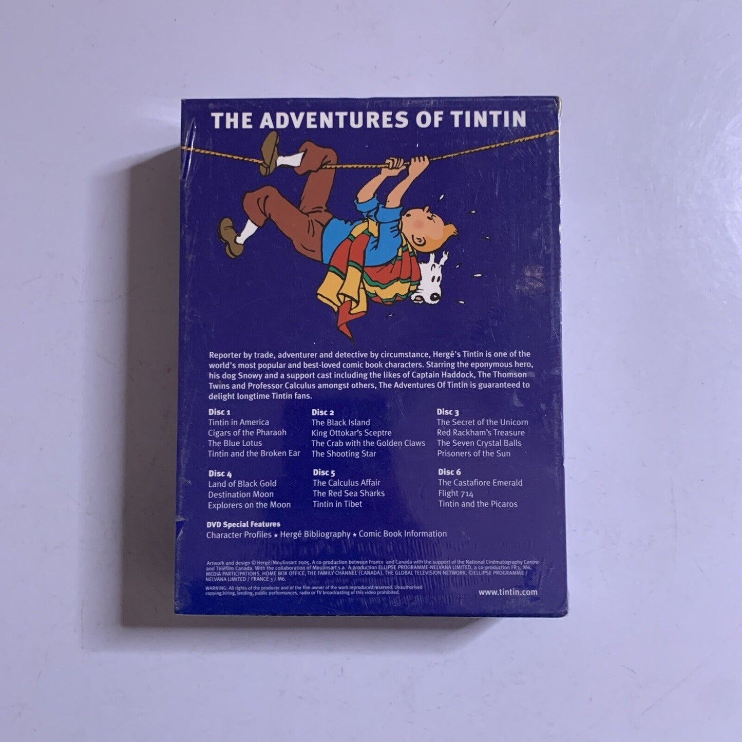 The Adventures Of Tintin - 75th Anniversary (DVD, 1991) Region 4 *New Sealed*