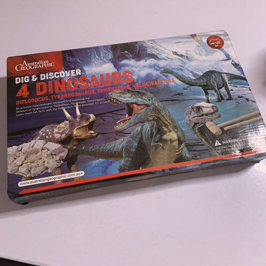 Australian Geographic Dig & Discover 4 Dinosaurs Palaeontology *New Sealed*