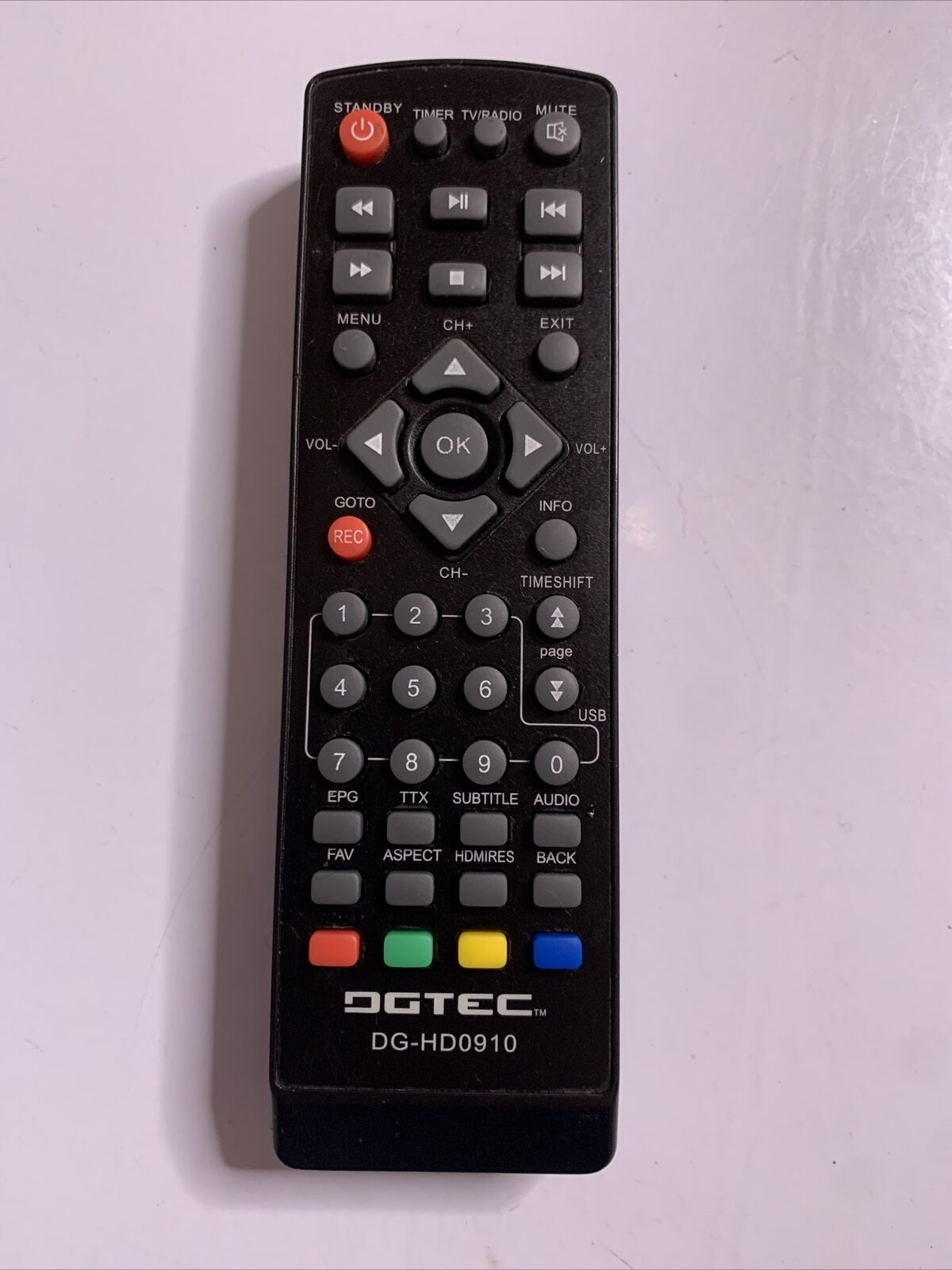 DGTEC DG-HD0910 Remote Control for Set Top Box / PVR / DVR