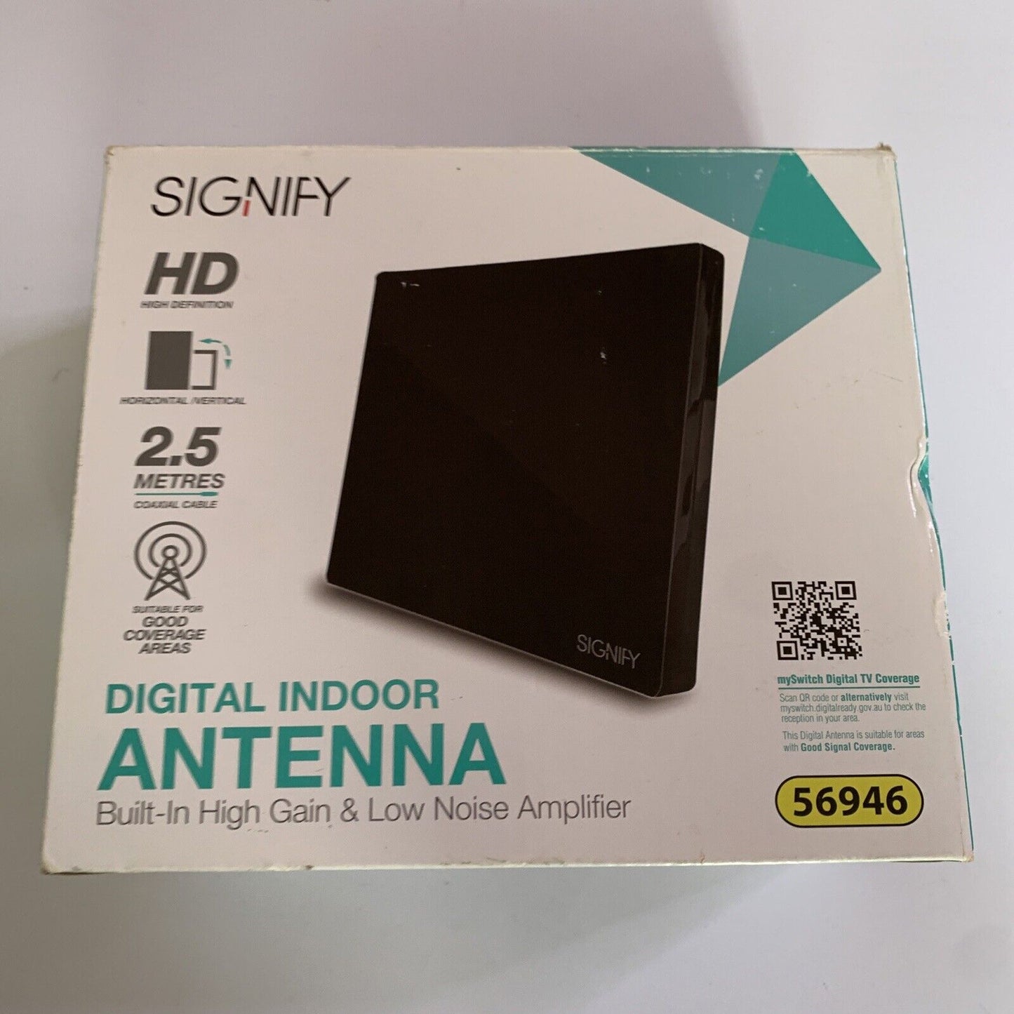 Signify Digital Indoor Antenna Built-in High Gain & Low Noise Amplifier NEW
