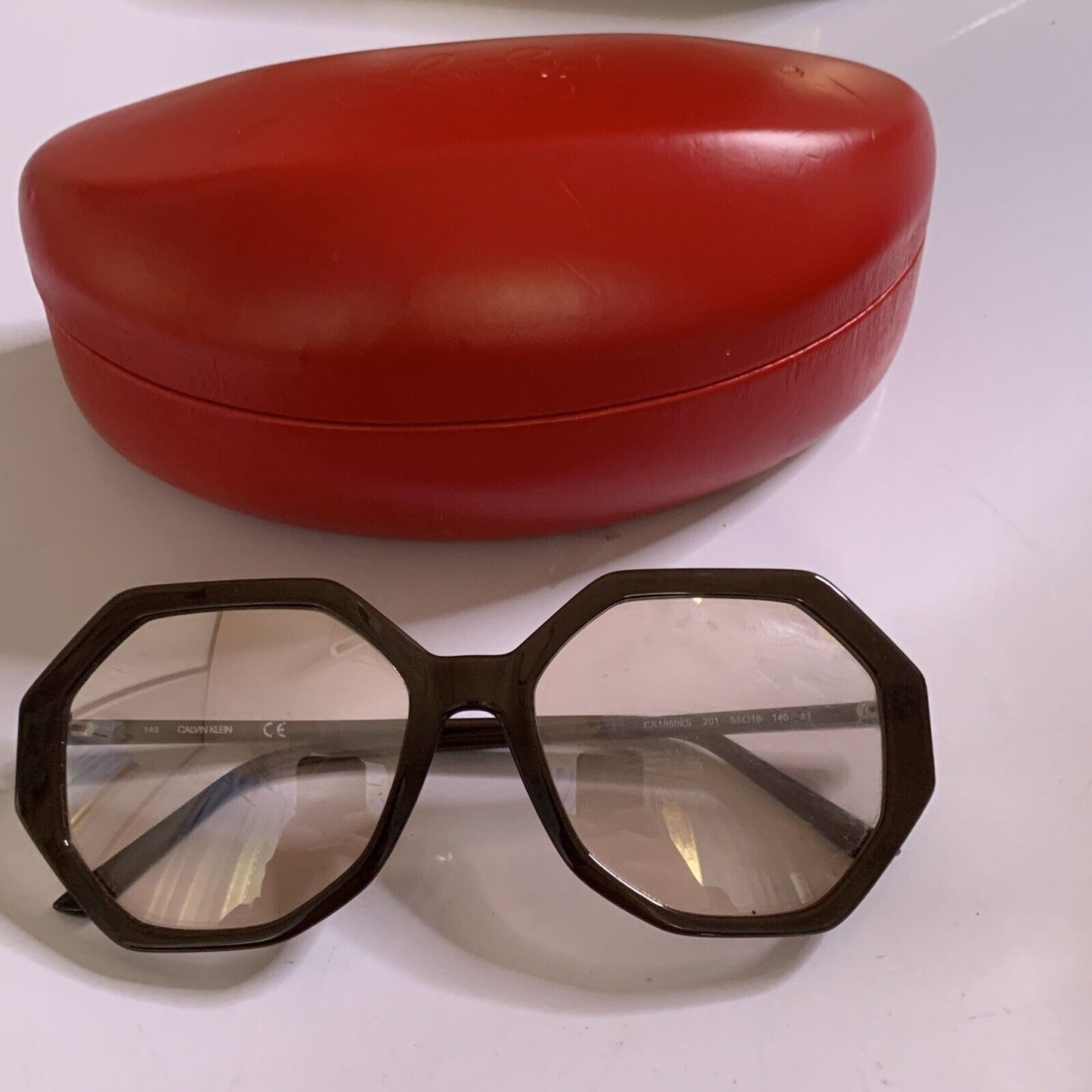 Calvin Klein Eyeglasses with Case CK19502S 201 55-18-140 Brown