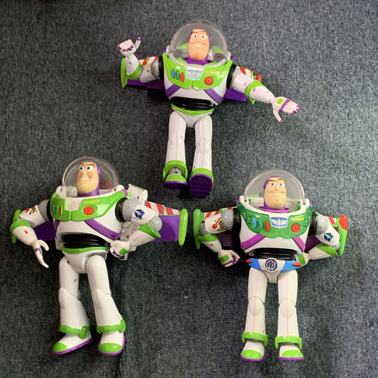 3x Buzz Light Year Disney Pixar  Blue Belt Action Figures 12” 30cm