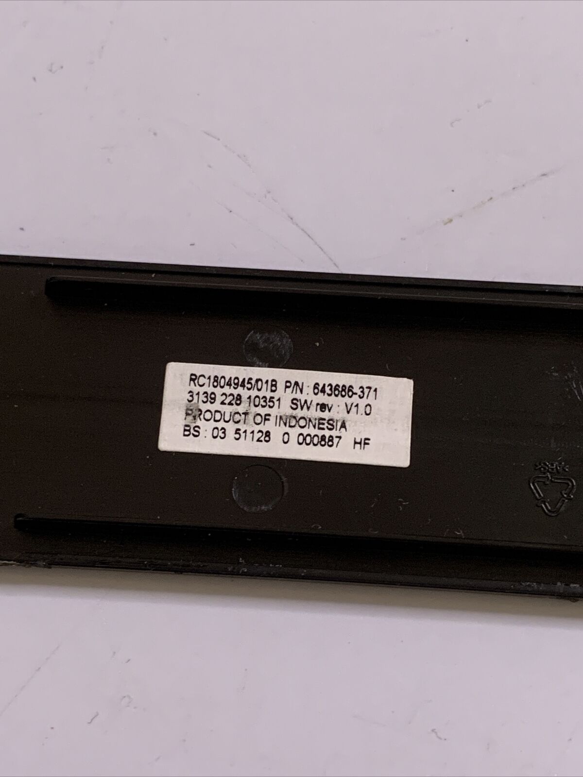 HP Remote Control for Windows PC Media Center RC1804945/01B 643666-371