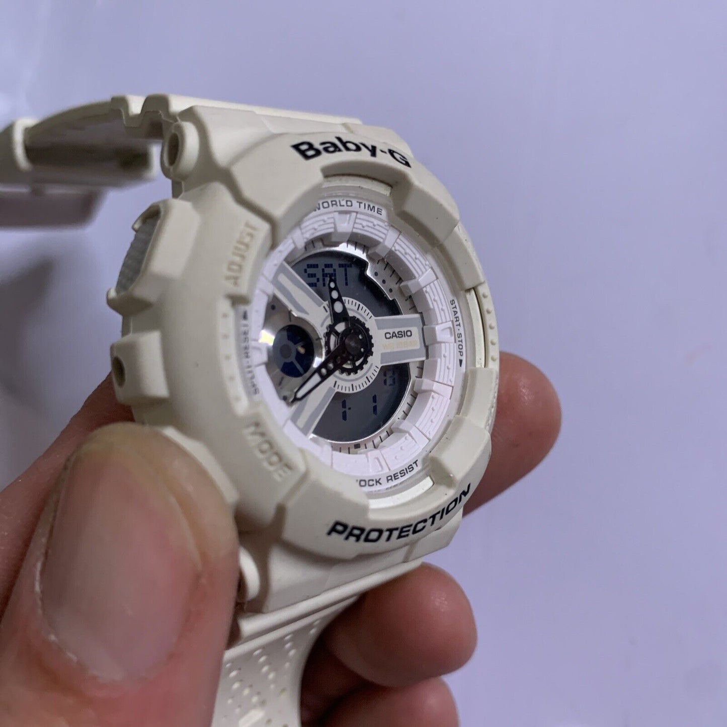 Casio Baby G Watch BA-110PP Analog and Digital White