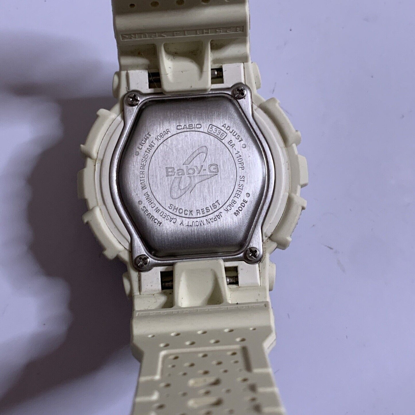 Casio Baby G Watch BA-110PP Analog and Digital White