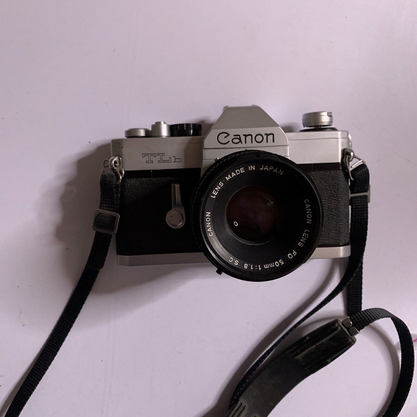Canon TLb 35mm SLR Film Camera FD 50mm f/1.8SC Lens Made in Japan