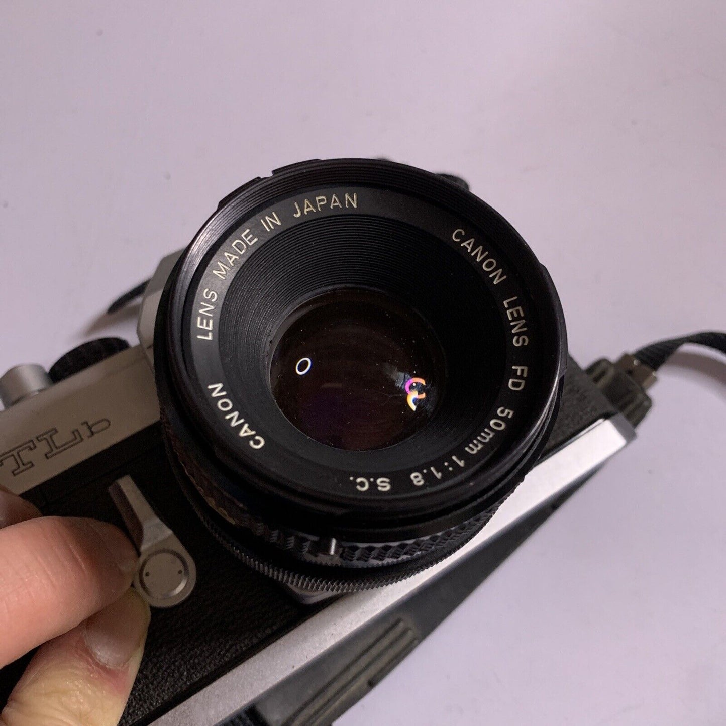 Canon TLb 35mm SLR Film Camera FD 50mm f/1.8SC Lens Made in Japan