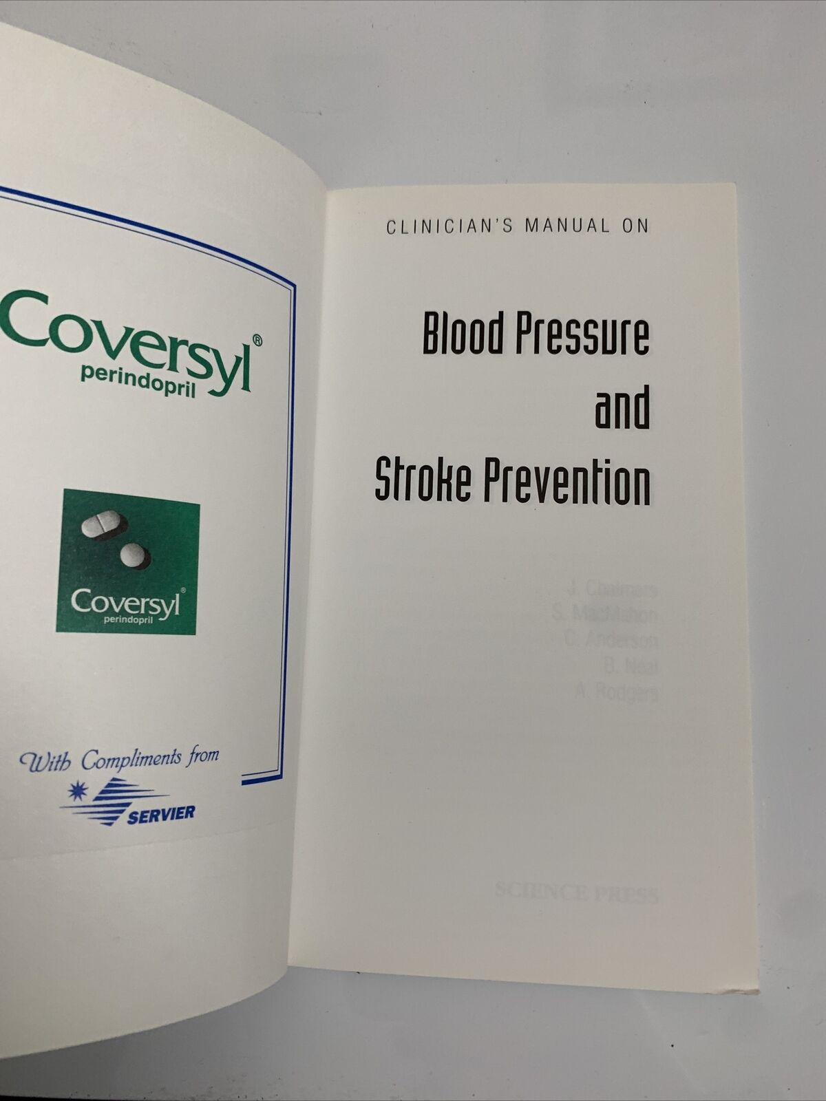 Clinicians Manual on Blood Pressure & Stroke Prevention by Chalmers MacMahon