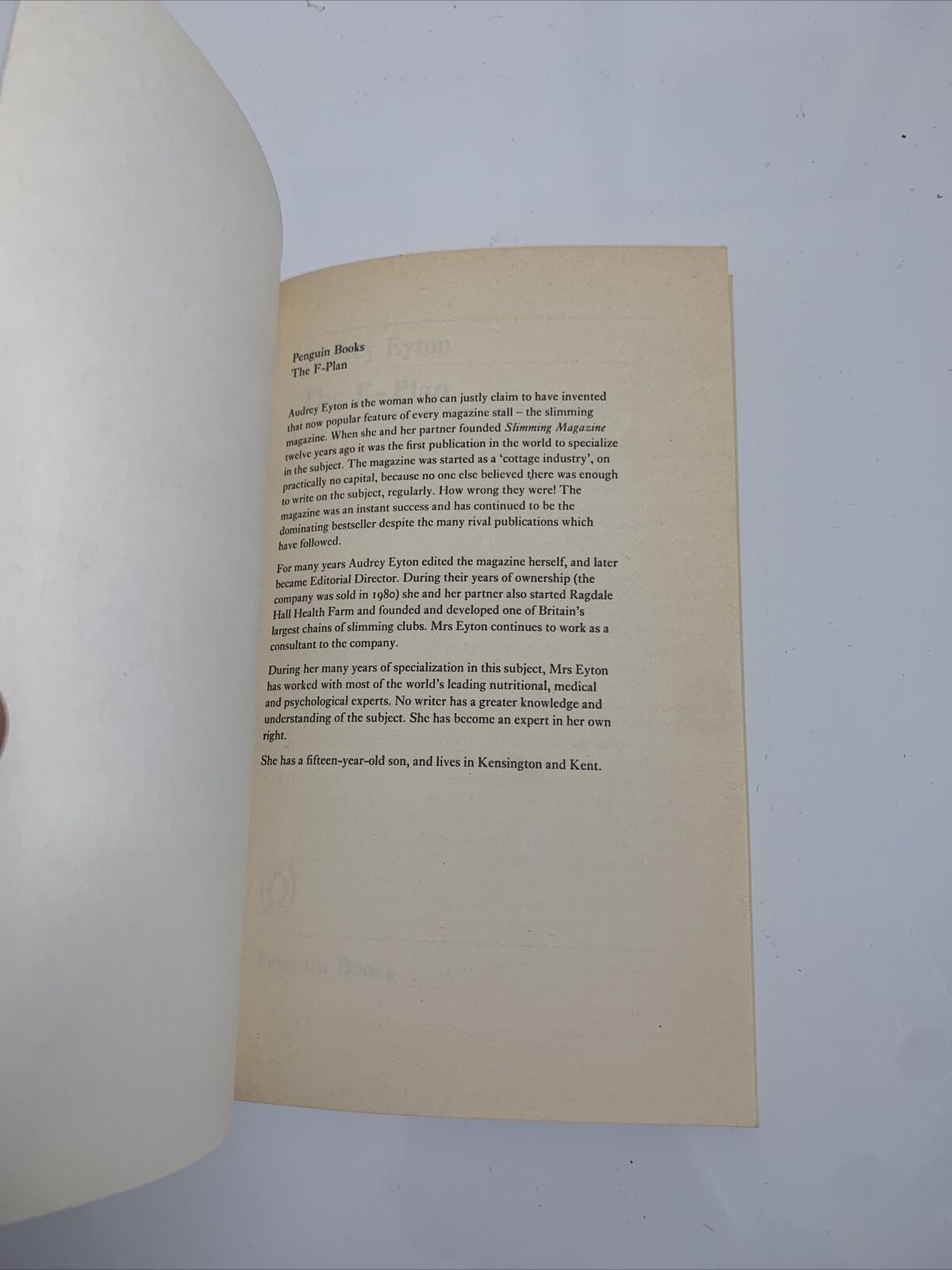 Audrey Eyton's Extraordinary F-Plan Diet Book Paperback