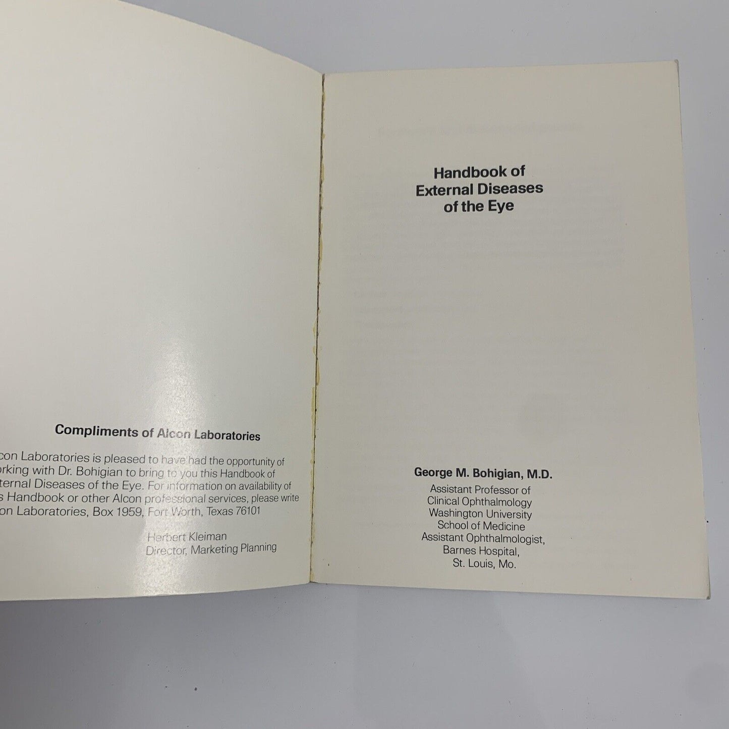 Handbook Of External Diseases of the Eye by George M Bohigian