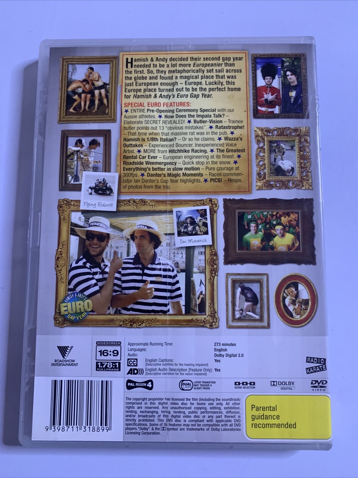 Hamish And Andy's Euro Gap Year (DVD, 2-Disc Set) Region 4