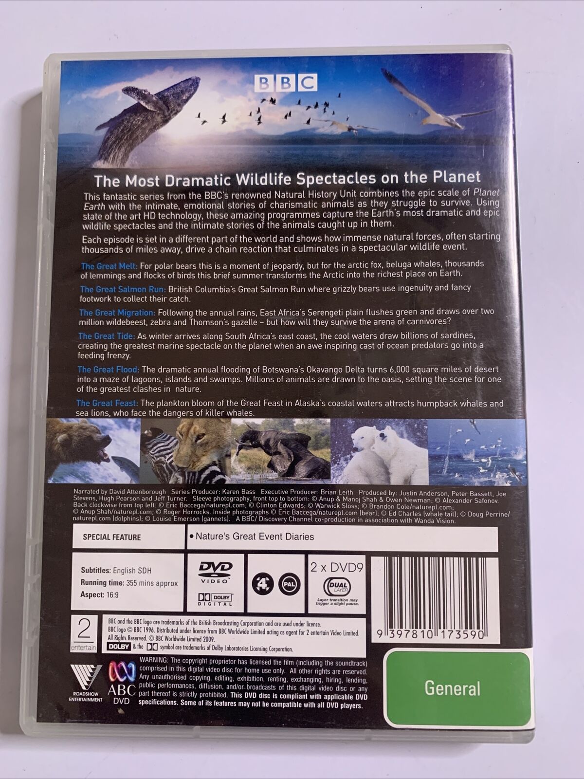 Nature's Great Events (DVD, 2009) BBC Nature Documentary Region 4