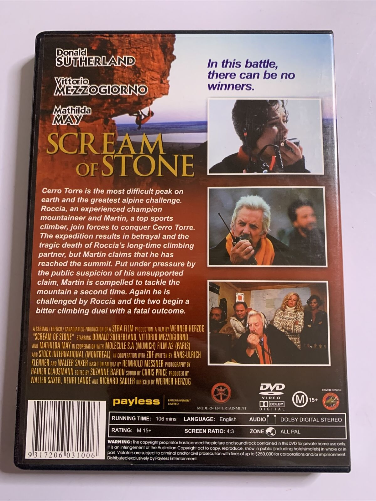 Scream Of Stone (DVD, 1991) Werner Herzog Film. All Regions