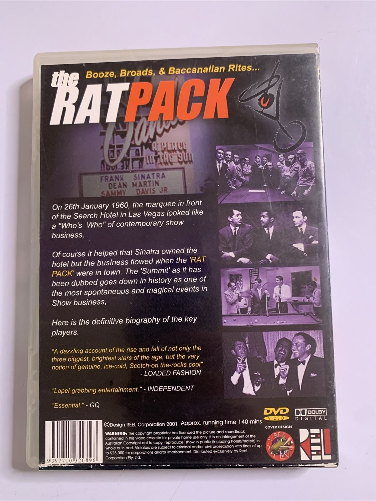 The Rat Pack (DVD, 1999) Frank Sinatra, Dean Martin, Sammy Davis Jr.  Region 4