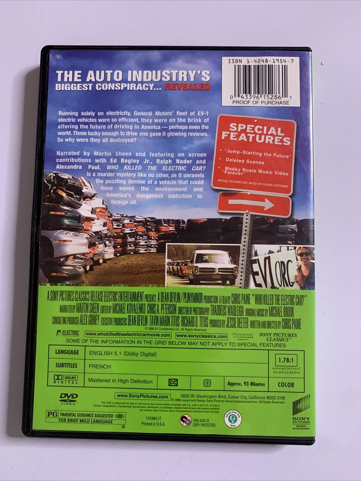 Who Killed the Electric Car?  (DVD, 2006) Region 1