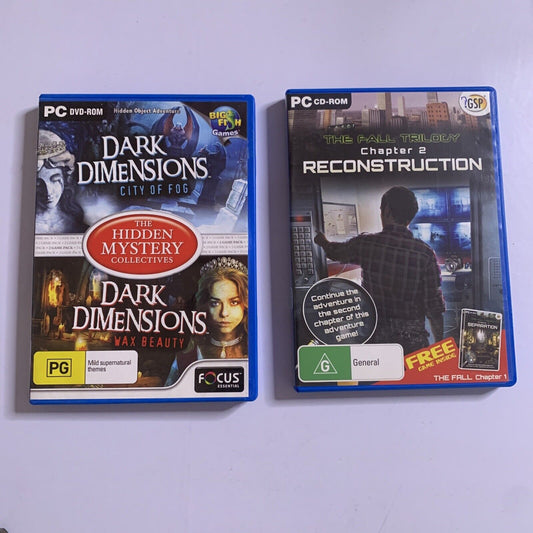 Dark Dimensions 1 & 2 + Reconstruction PC Windows 3x Hidden Object Game