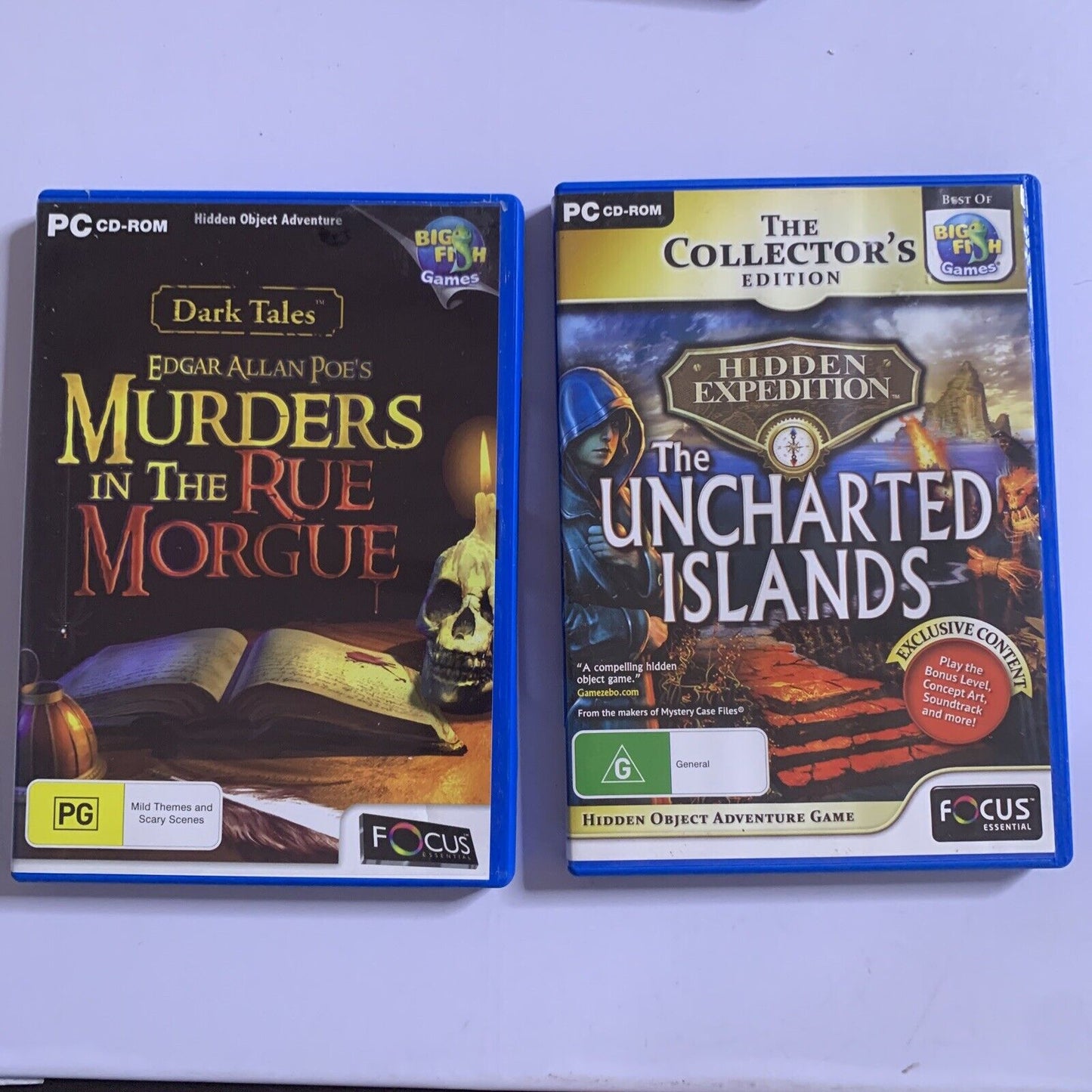 The Uncharted Islands + Murders In the Rue Morgue - PC 2x Hidden Object Game