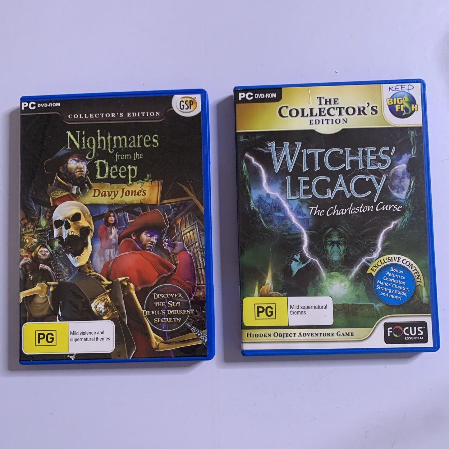 Nightmares From the Deep + Witches Legacy - PC Windows 2x Hidden Object Games
