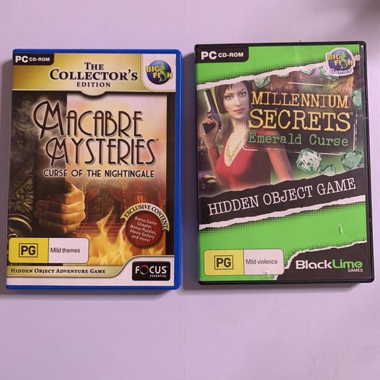 Macabre Mysteries Curse of Nightingale + Millennium Secrets Emerald Curse PC