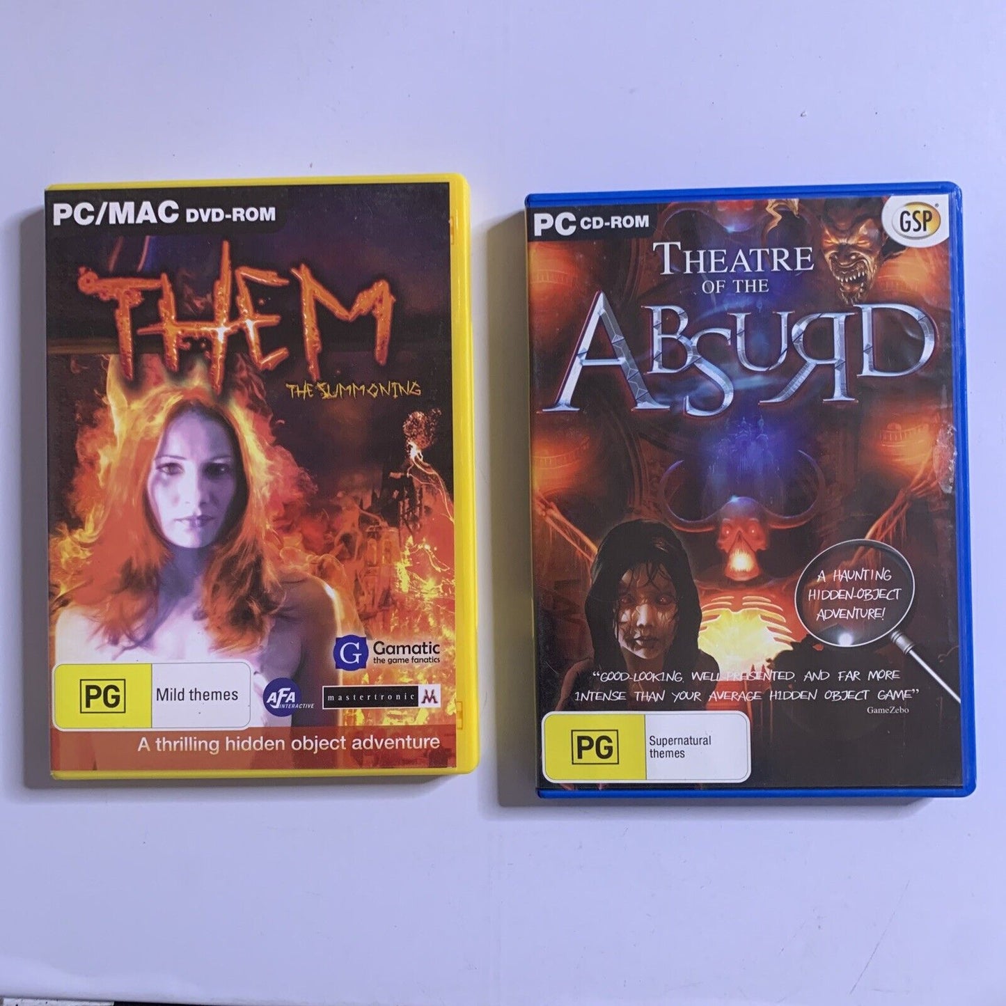 Them The Summoning + Theatre of the Absurd - PC Windows  2x Hidden Object Game