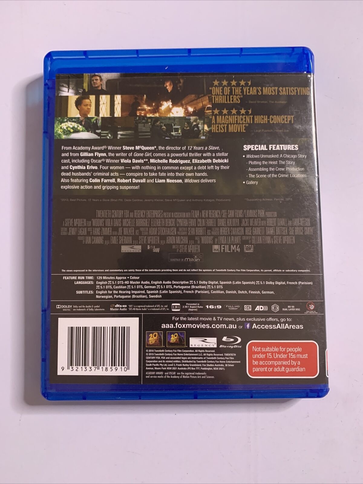 Widows (Blu-ray, 2018) Colin Farrell, Robert Duvall and Liam Neeson. R ...