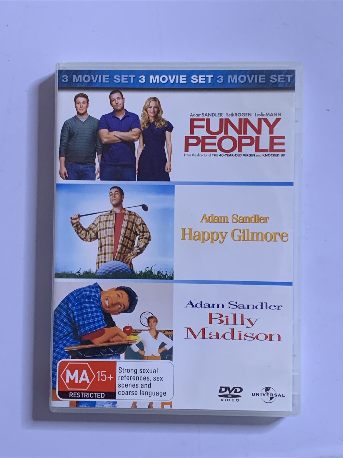 Funny People / Happy Gilmore / Billy Madison (DVD, 2010) Adam Sandler Region 4