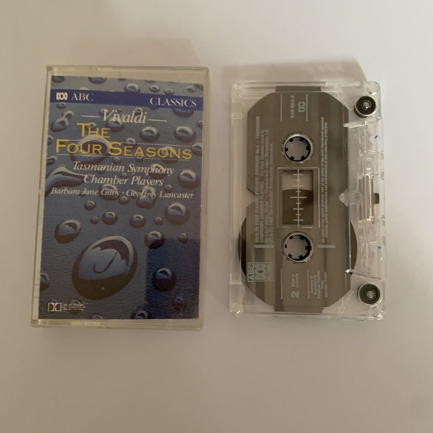 Vivaldi The Four Seasons Tasmanian Symphony Chamber Players Cassette Tape ABC