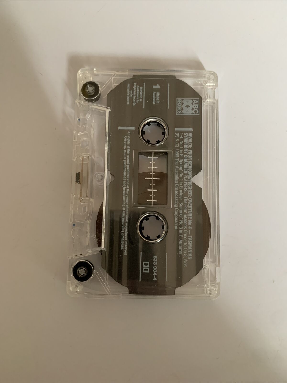 Vivaldi The Four Seasons Tasmanian Symphony Chamber Players Cassette Tape ABC