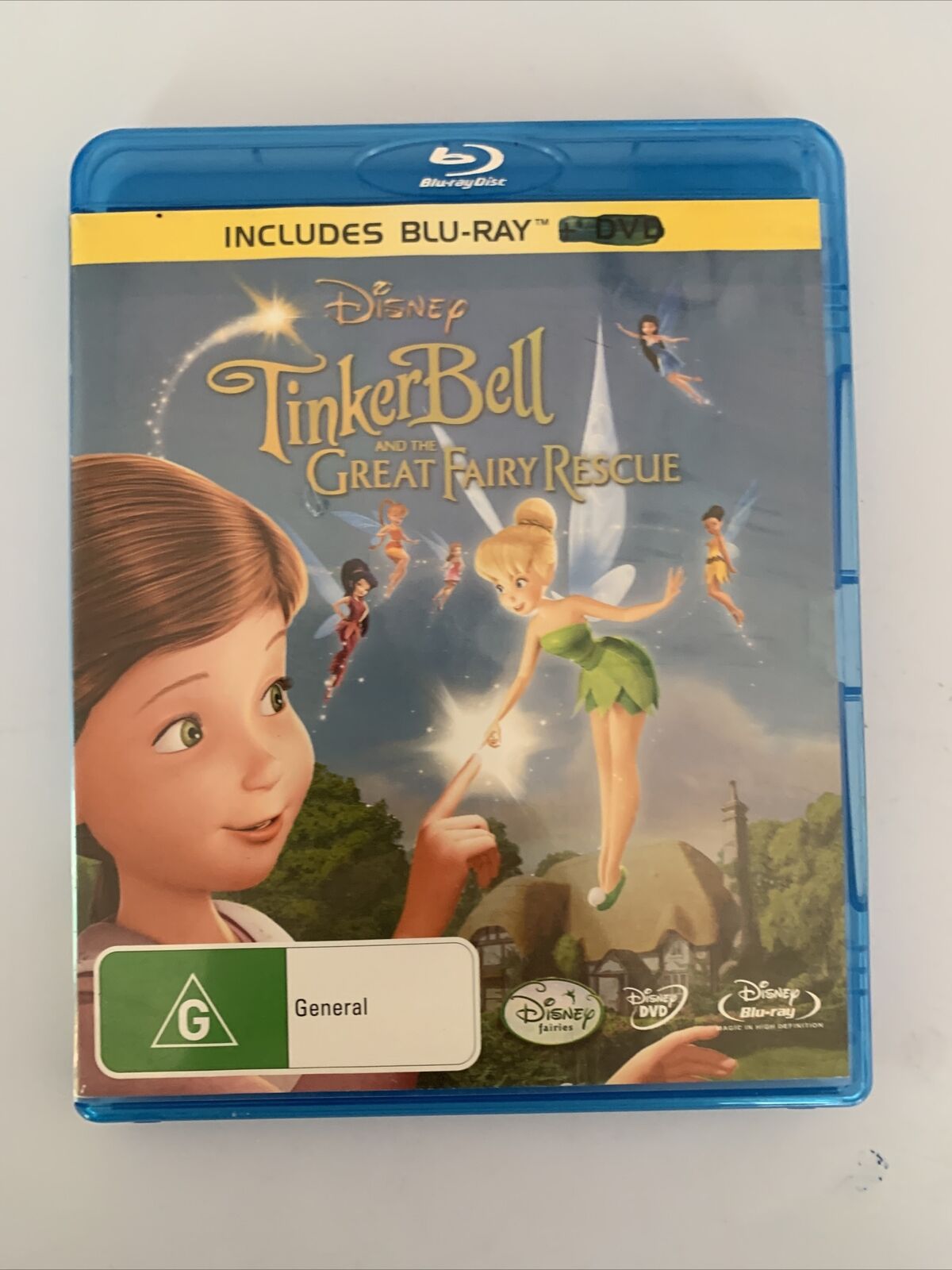 Tinker Bell And The Great Fairy Rescue (Blu-ray, 2010) Disney Animation Region B